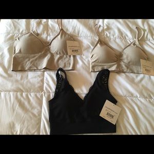 3 Brabar bralettes - cami bra, day bra, v lace bra